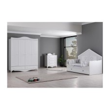 Nora 4 Kapılı Beyaz Çocuk Odası Takımı